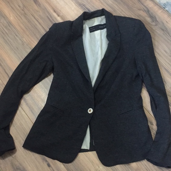Zara Jackets & Coats | Jersey Blazer Sz M | Poshmark