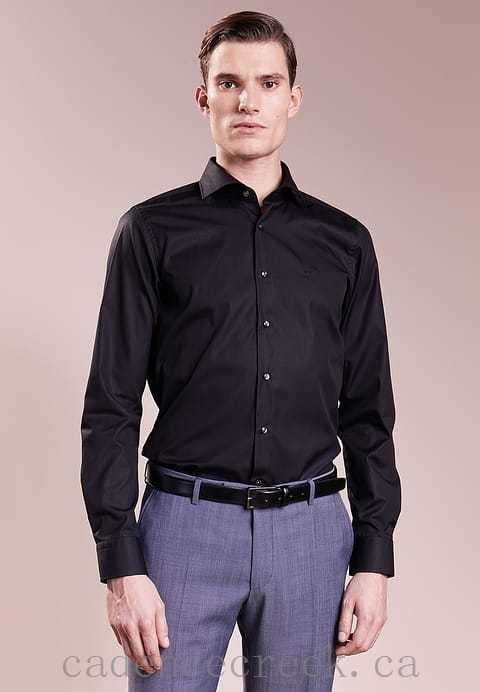 Men 100% Best Series PANKO - Formal shirt Black 100% cotton 2807777
