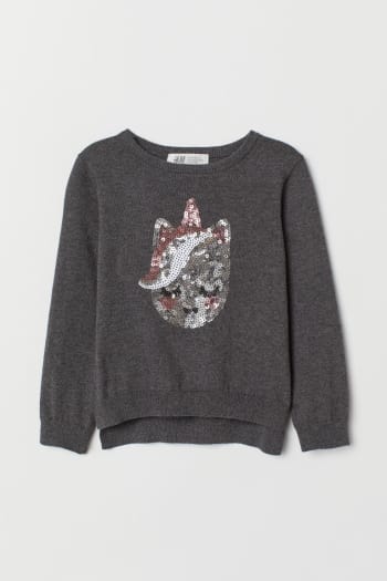 H & M - Jumper with sequins - Grey | £6.00 | Brent Cross