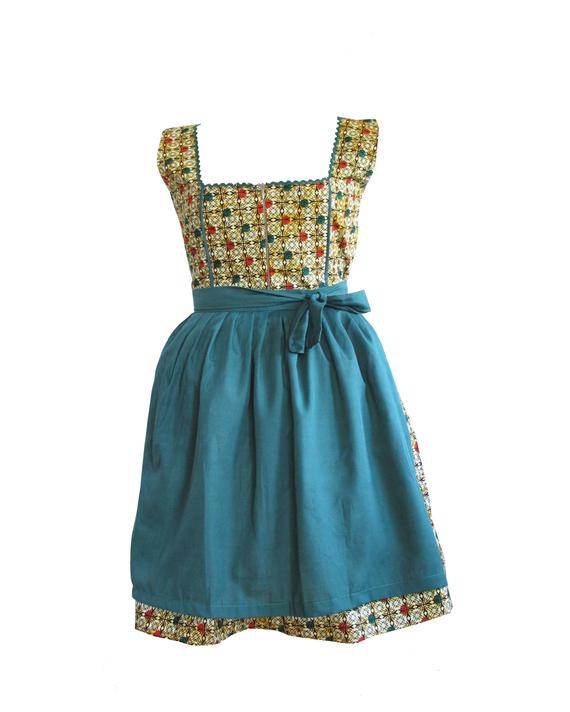 Women's African Bavarian knee-length Dirndl Dress / | Etsy