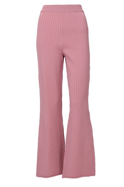 Shania Soft Knitted Pants - Dusty Rose - Poplook.com