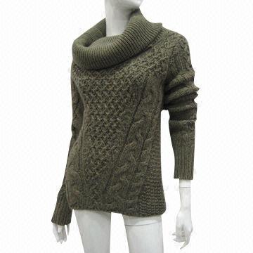 Women's Knitted Sweater with Turtle Neck | Global Sources