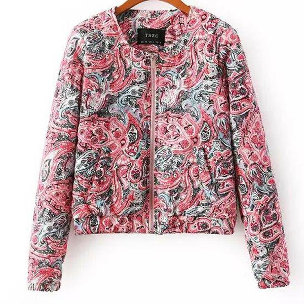 Floral Printed Ladies Jackets Spring Winter Women Coats And Jackets
