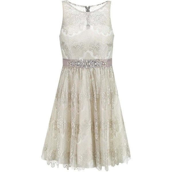 Laona Cocktail dress Party dress dune/cream white ❤ liked on