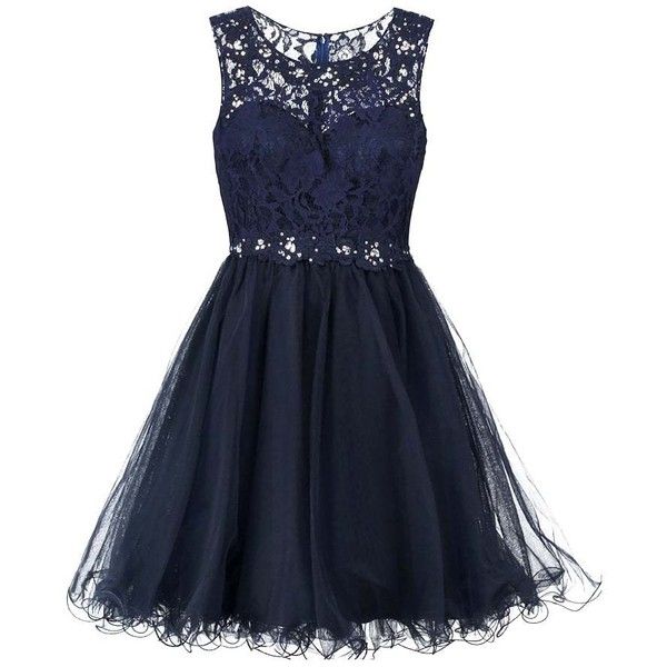 Laona Cocktail dress Party dress stormy blue ❤ liked on Polyvore