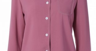 2018 Single-Breasted Lapel Collar Shirt In WINE RED L | ZAFUL