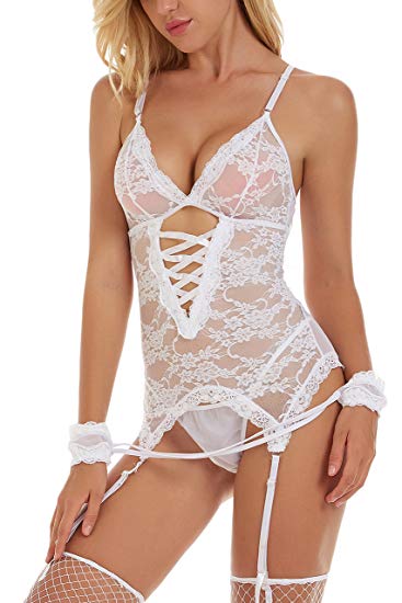 Amazon.com: Unilove Bodysuit Lingerie for Women Sexy Corset with