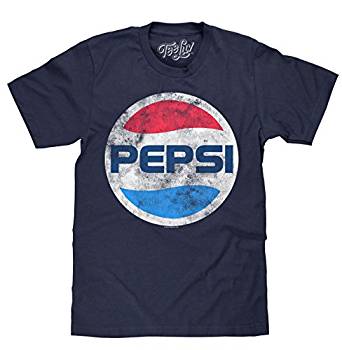 Amazon.com: Tee Luv Pepsi T-Shirt - Distressed Pepsi Cola Classic