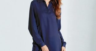 2018 Summer Style Women Long Tops Sexy V Neck Pocket Solid Long