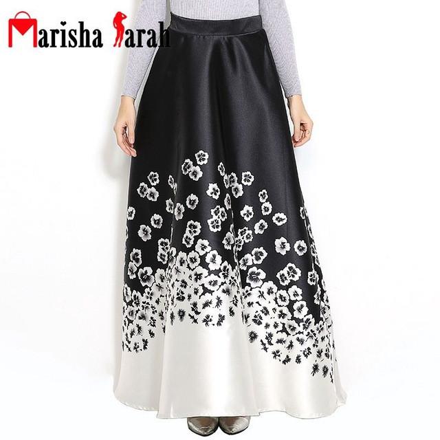 High Waist Flower Printed Long Skirts | The Sahira Collection
