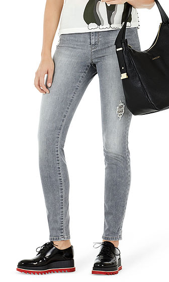 Jeans with distressed effect | marc-cain.com/en