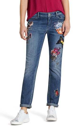 Jeans with patches | marc-cain.com/en