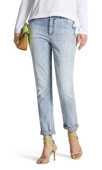Jeans with beads | marc-cain.com/en
