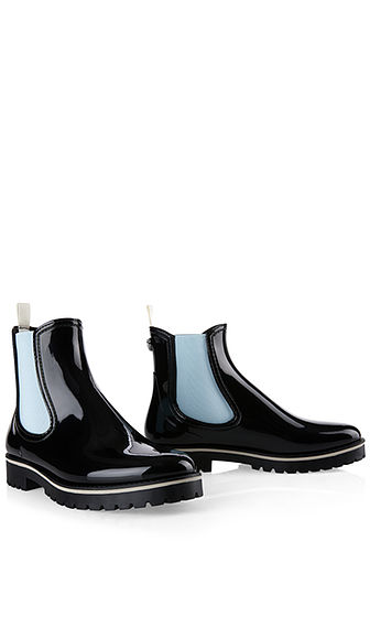 Rain boots with elastic insert | marc-cain.com/en