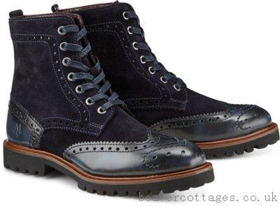 Womens Shoes Marc O'Polo Boots Dark Blue Lace-Up Boat - £70.23