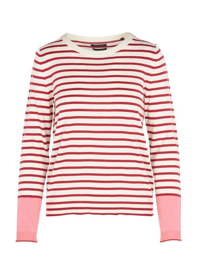 MARC O'POLO Striped round-neck sweater Red