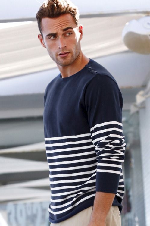 This is how you wear a maritime/nautical style pullover. | clothing