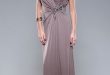 Mascara Taupe Evening Dress with Sleeves