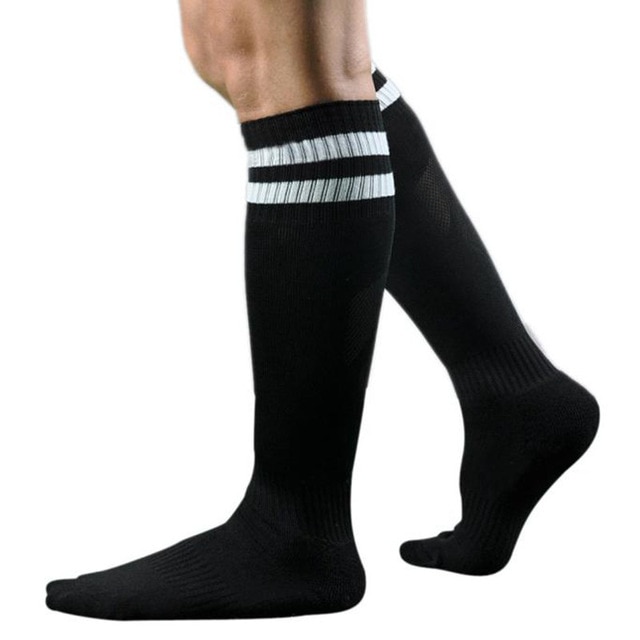 Winter Socks Men Long Socks Striped High Cotton and Spandex Over The