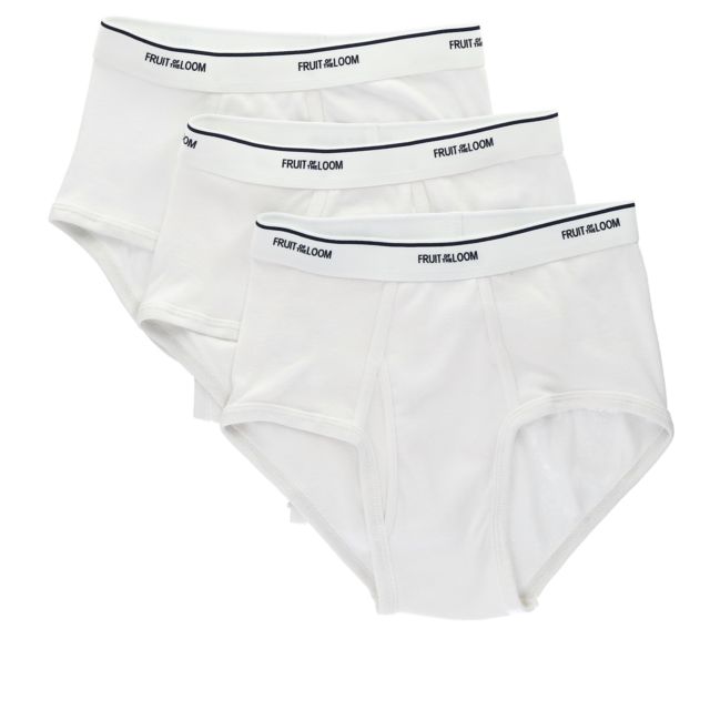Fruit of The Loom Briefs 1996 Vtg 3 Pair XL 42-44 White Underwear