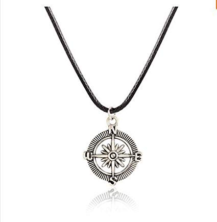 Amazon.com: Men's Necklace - Men's Compass Necklace - Men's Silver