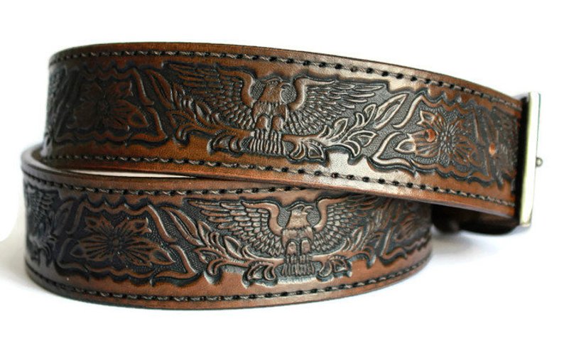 Mens belts leather belt brown leather belt genuine leather | Etsy