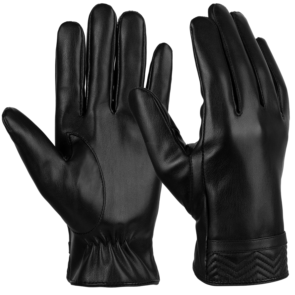 Mens Leather Gloves-Fitbest Mens Leather Gloves Touch Screen Gloves