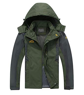 Amazon.com: Spmor Men's Outdoor Sports Hooded Windproof Jacket