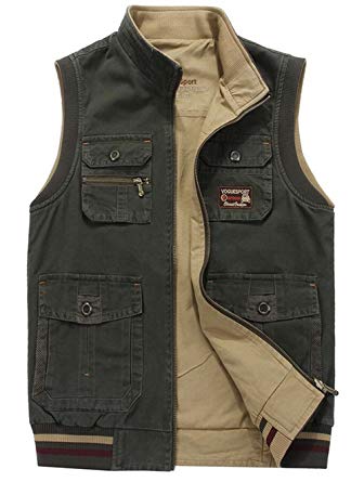 Amazon.com: JEWOSOR Men's Durable Reversible Outdoor Casual Vests