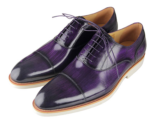 Purple Leather Men's Oxfords