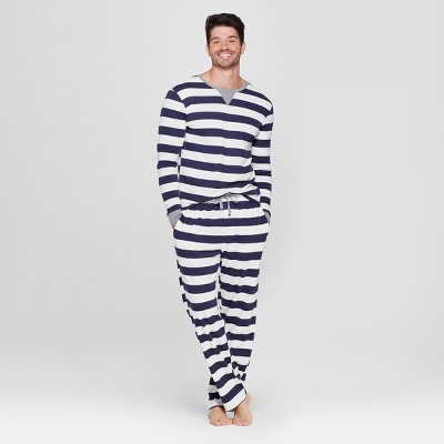 Men's Striped Pajama Set - Navy : Target