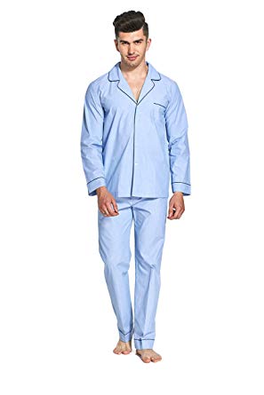 Amazon.com: Men's Pajamas, 100% Cotton Ultra Cozy Long Sleeve Top