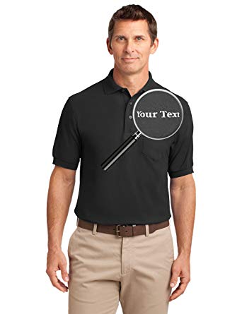 Amazon.com: Custom Embroidered Mens Polo Shirts with Pockets