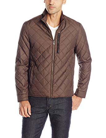 Cole Haan Men's Quilted Jacket with Leather Details at Amazon Men's