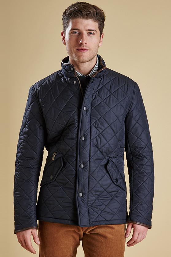 Barbour Powell Mens Navy Quilted Jacket - Smyths Country Sports