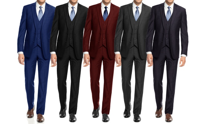 Up To 72% Off on Braveman Slim Fit Suit (3-Piece) | Groupon Goods