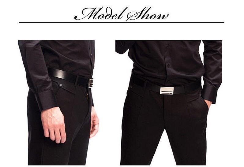 2016 New Men'S Genuine Leather Belt Men Cowskin Belt Formal Suit