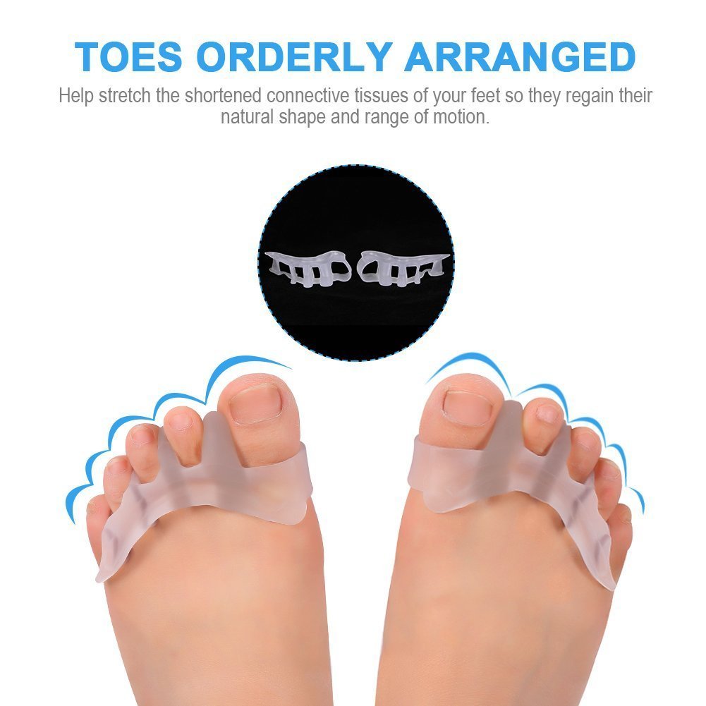 Gel Toe Separator Toe Spacers Toe Stretchers for Men and Women Easy