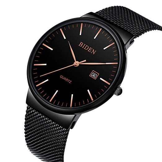 Amazon.com: Mens Watches Black Stainless Steel Wrist Watch Analog