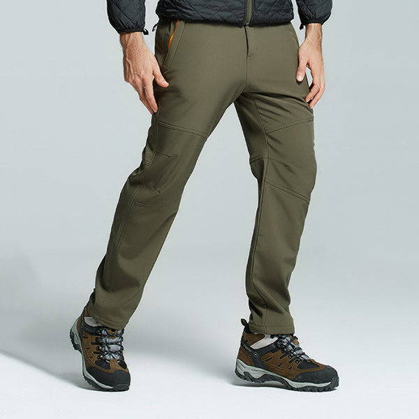 mens outdoor thick fleece water resistant pants at Banggood