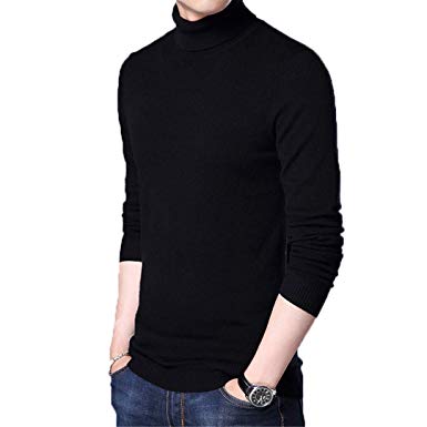 Sweater Men Winter Thick Warm 100% Merino Wool Sweaters Classic Pure