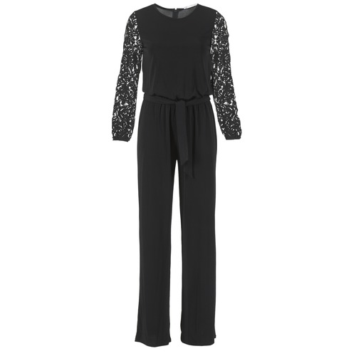MICHAEL Michael Kors LACE SLV JUMPSUIT Black - Fast delivery with