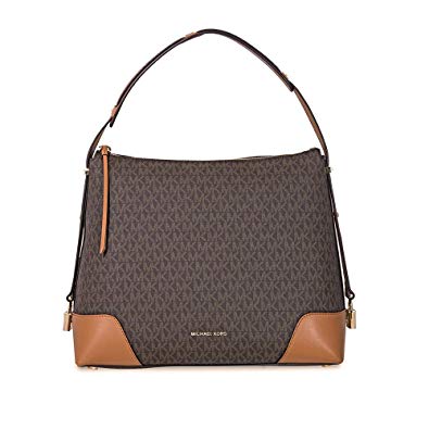 Michael Kors Crosby Large Logo Shoulder Bag BRN/ACORN: Handbags