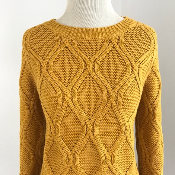 Old Navy Sweaters | Mustard Yellow Pullover 34 Sleeve Sweater Nwot