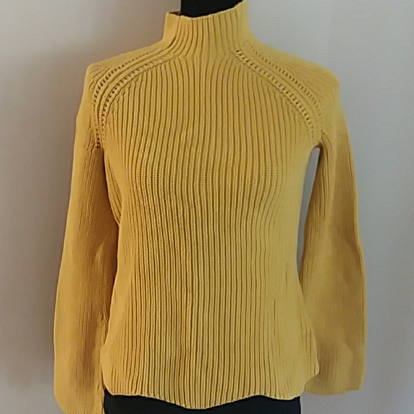 Cynthia Rowley Sweaters | Cute Mustard Yellow Cable Knit Pullover
