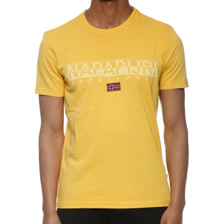 Napapijri Sapriol Ss Men's T-Shirt Yellow N0YHCYYA1