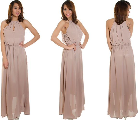 K7839 | Glamorous Neckholder Maxi Dress | Long Dresses | Clothing