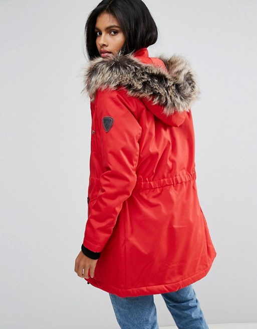 Latest Only Parka With Faux Fur Hood Z42r7 For Women Wholesale Price