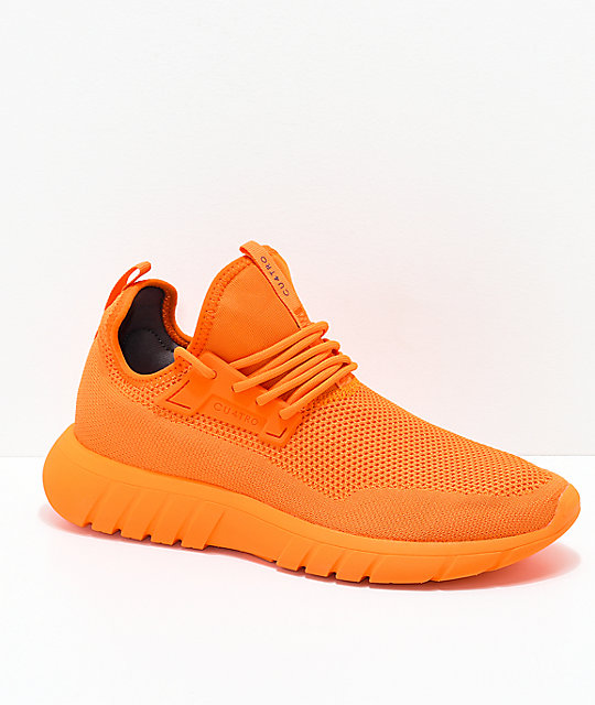 CU4TRO Bolt Caution Orange Knit Shoes | Zumiez