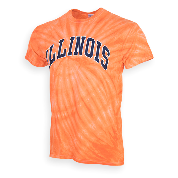 Illinois Orange Tie Dye T-shirt